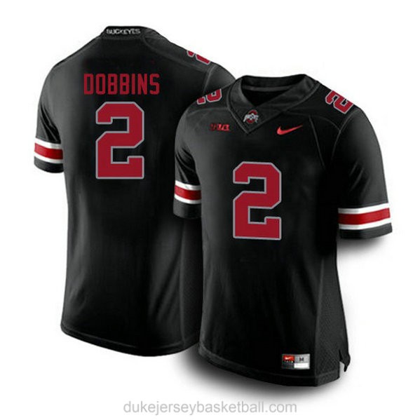 Mens Jk Dobbins Ohio State Buckeyes #2 Game Blackout College Football C012 Jersey